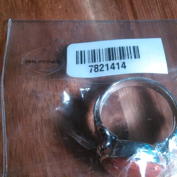 Santa Fe Style Enhanced Red Coral Sterling Silver Ring (Size 6) - Picture 15 of 15